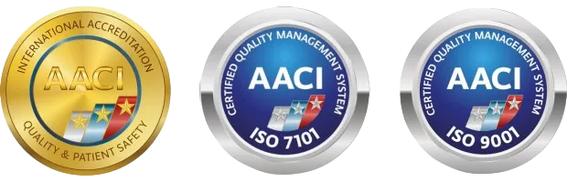 ตรารับรองมาตรฐานสากล AACI — International Accreditation, ISO 7101 และ ISO 9001